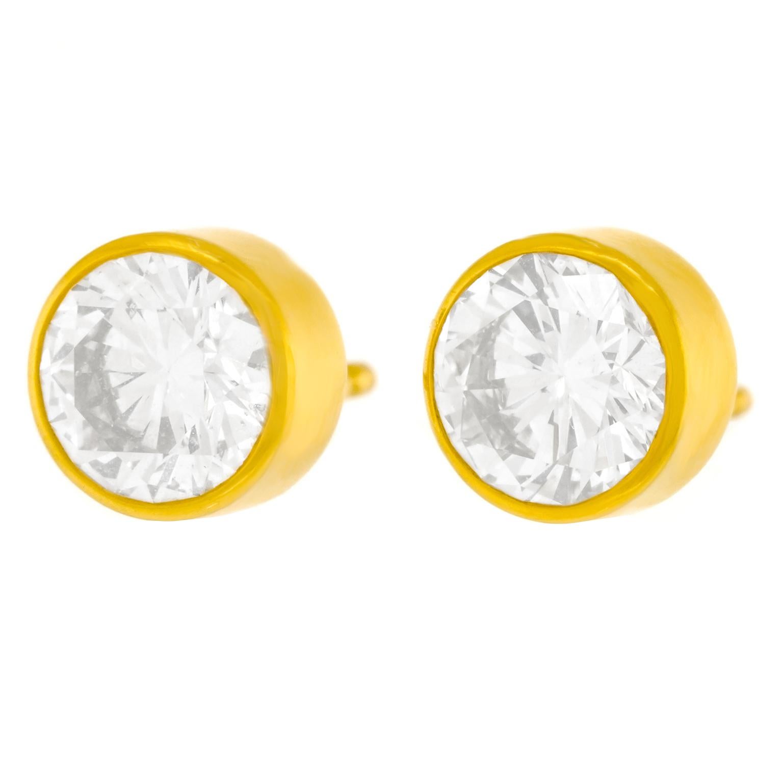 Spectacular Diamond-Set Yellow Gold Earrings For Sale 6