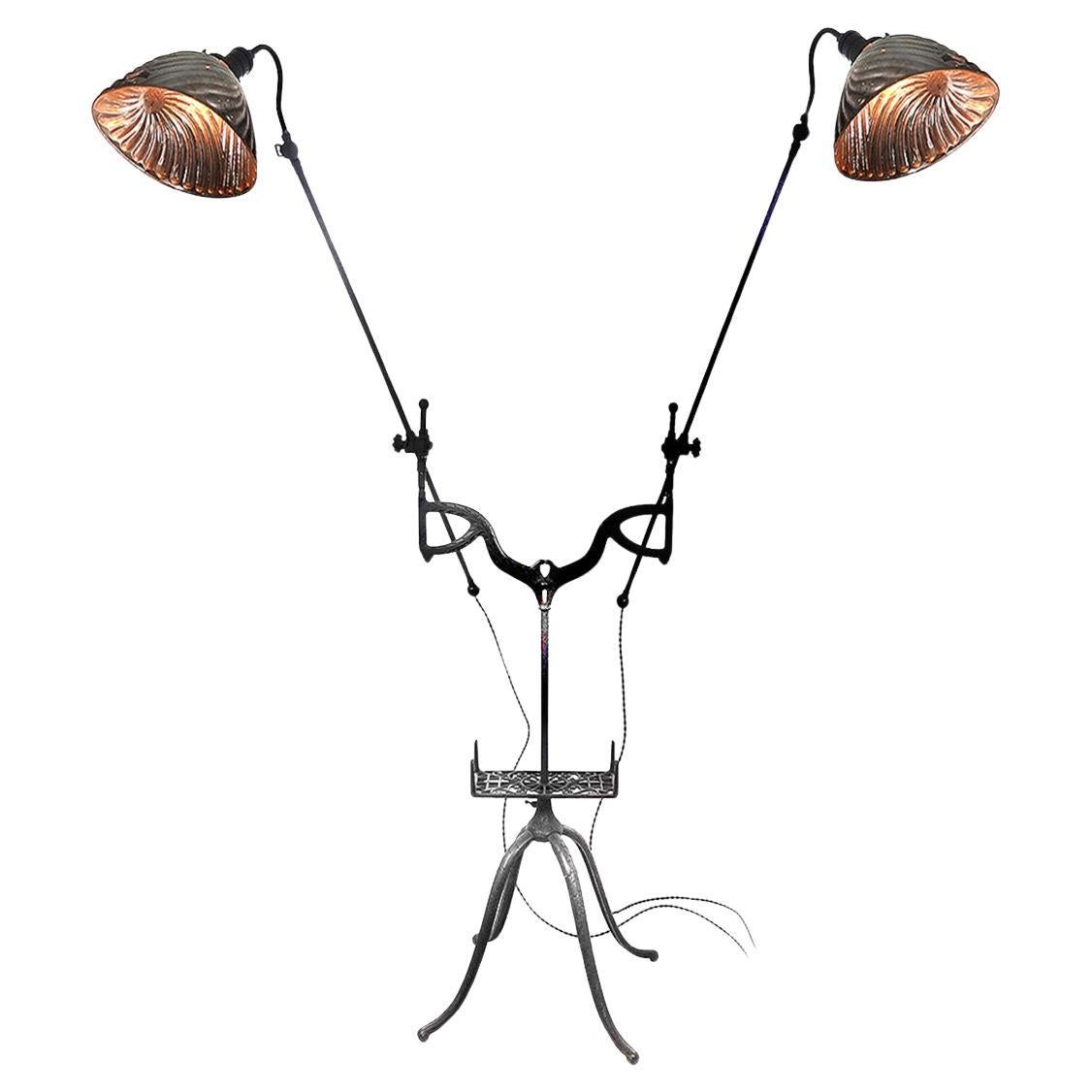 Spectacular Double Articulating Floor Lamp