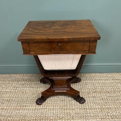 Spectacular Early 19th Century William IV Mahogany Antique Work Table
