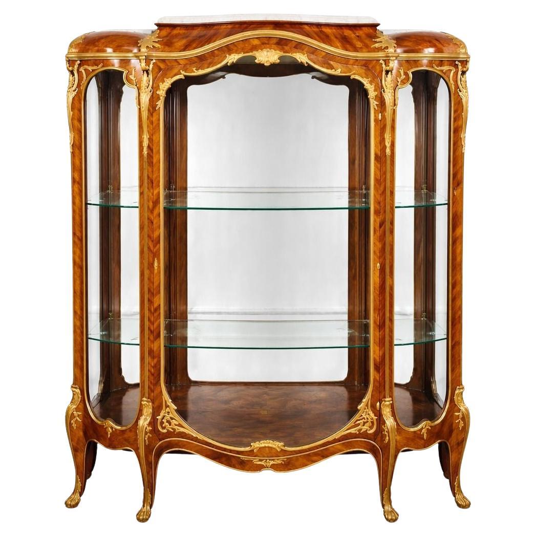 Spectacular Early 20th Century French Louis XV Style Vitrine, Francois Linke
