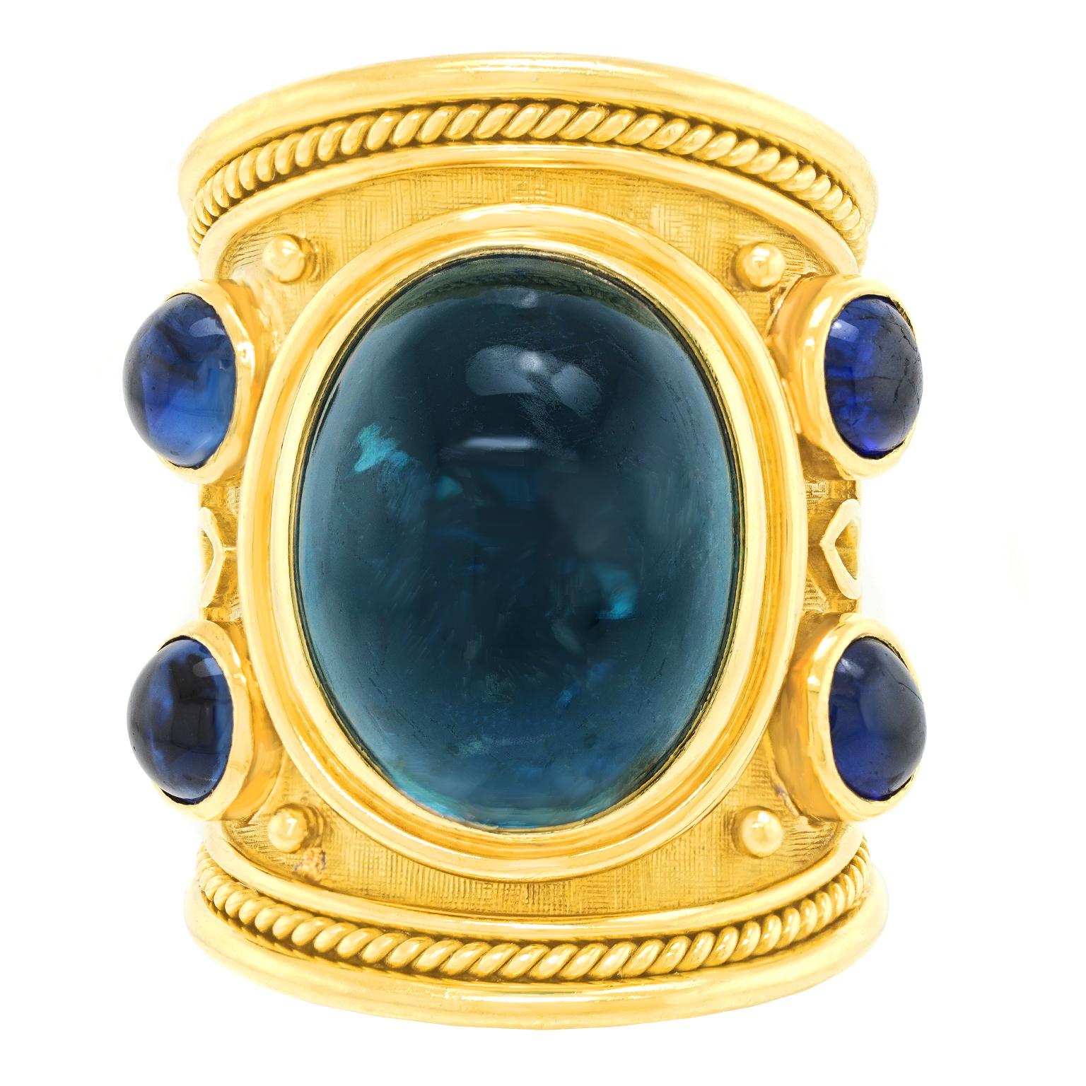 Oval Cut Spectacular Elizabeth Gage London Ring For Sale