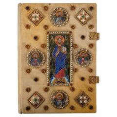 Antique Enamel & Vellum Bible Cover