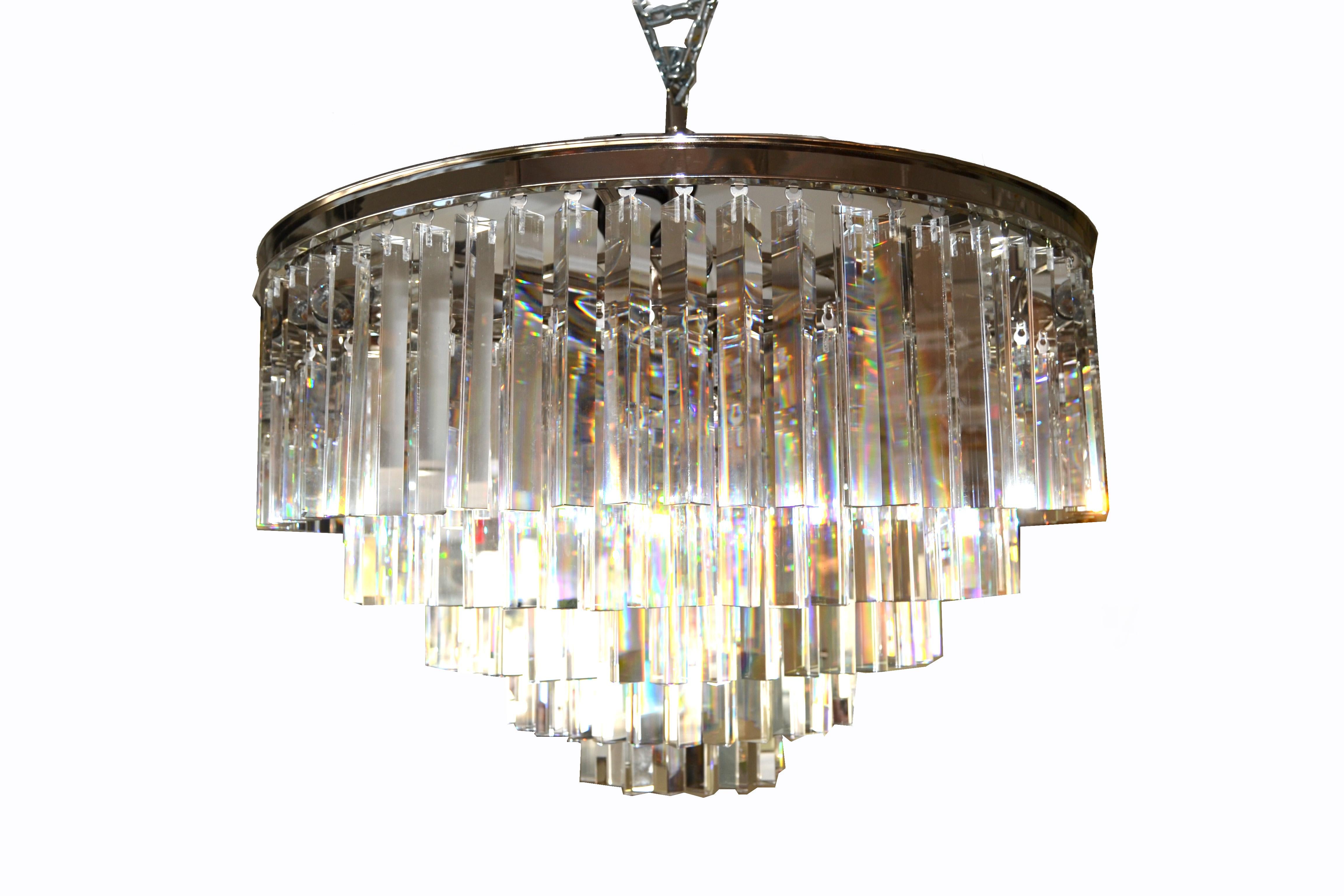 chrome crystal chandelier