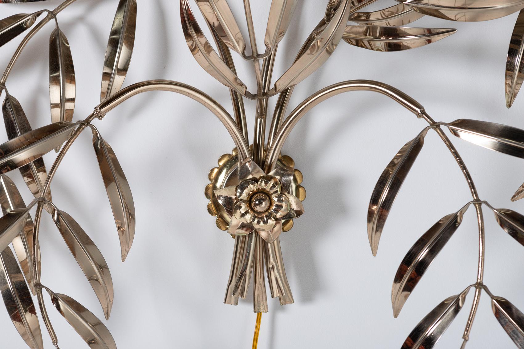Late 20th Century Spectacular Floral wall lamp from Hans Kögl, 1970’s For Sale