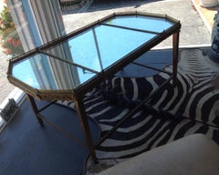 Spectacular Four Feet Long Bronze Plateau Surtout Coffee Table