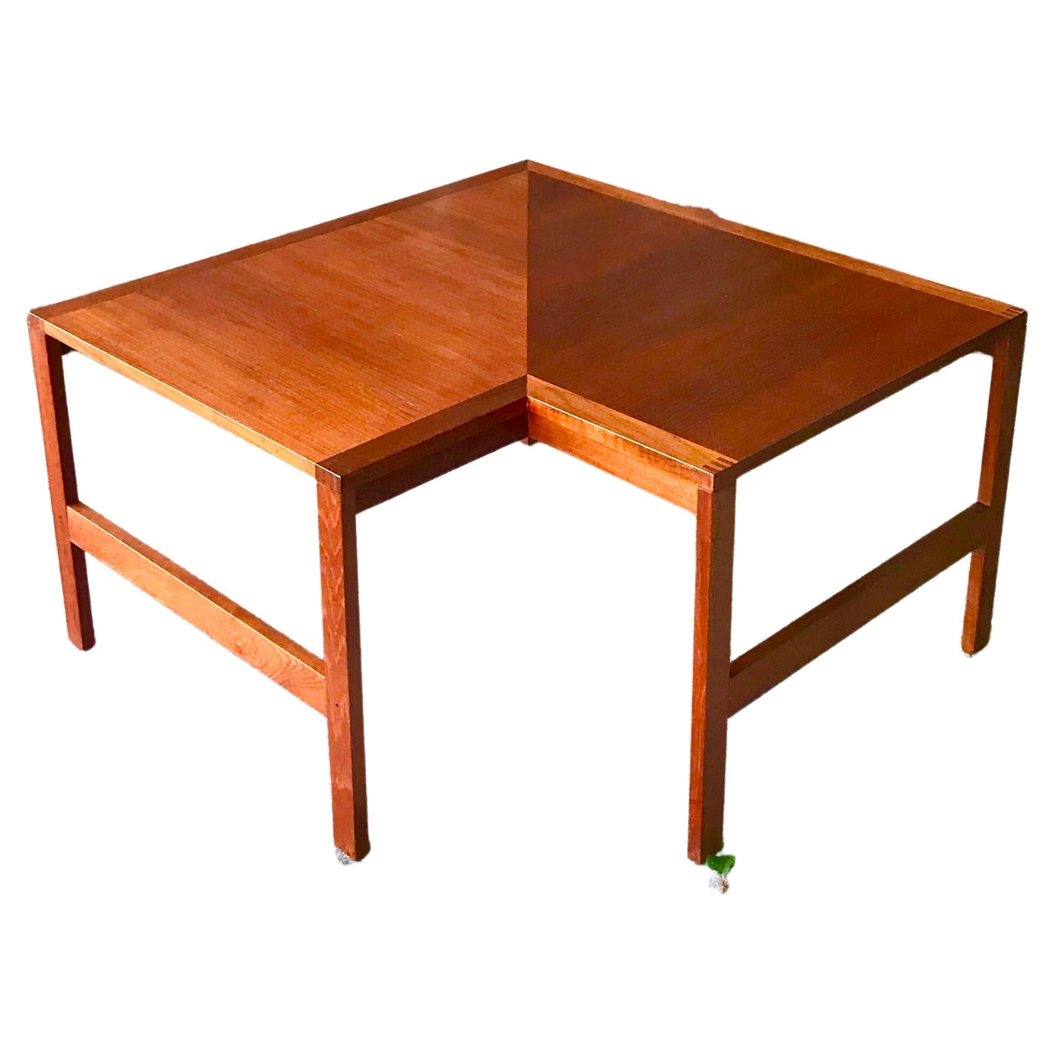 Spectacular France And Son Danish L-shaped Coffee Table Mid Century For Sale