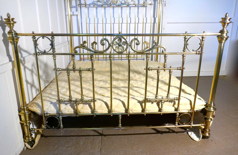 Spectacular French Art Nouveau Brass KingSize Bed at 1stDibs