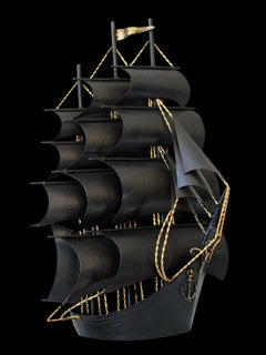Spectacular French Mid-Century Clipper Ship Wall Light, circa 1950