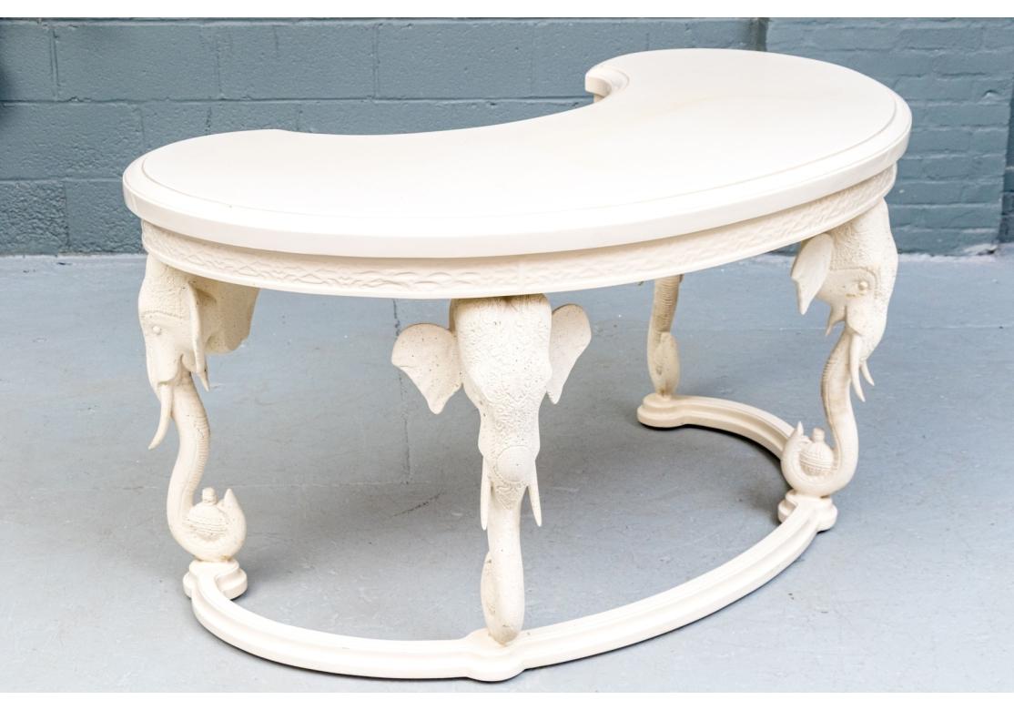 Spectacular Gampol Stoll Co. Elephant Desk (Geschnitzt) im Angebot