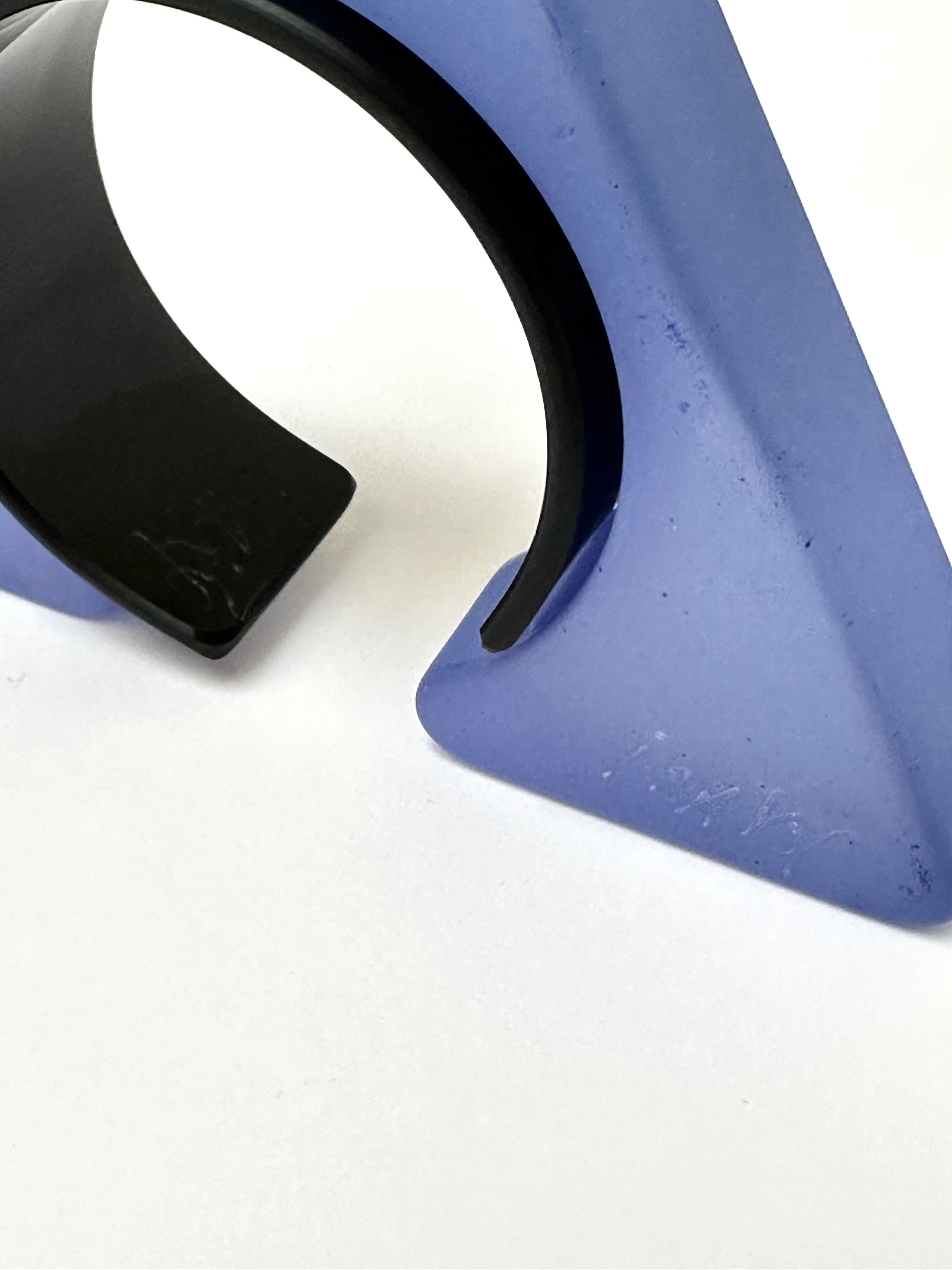 Sandblasted Spectacular Geometric Cuff, Isaky, Paris c. 1980 For Sale