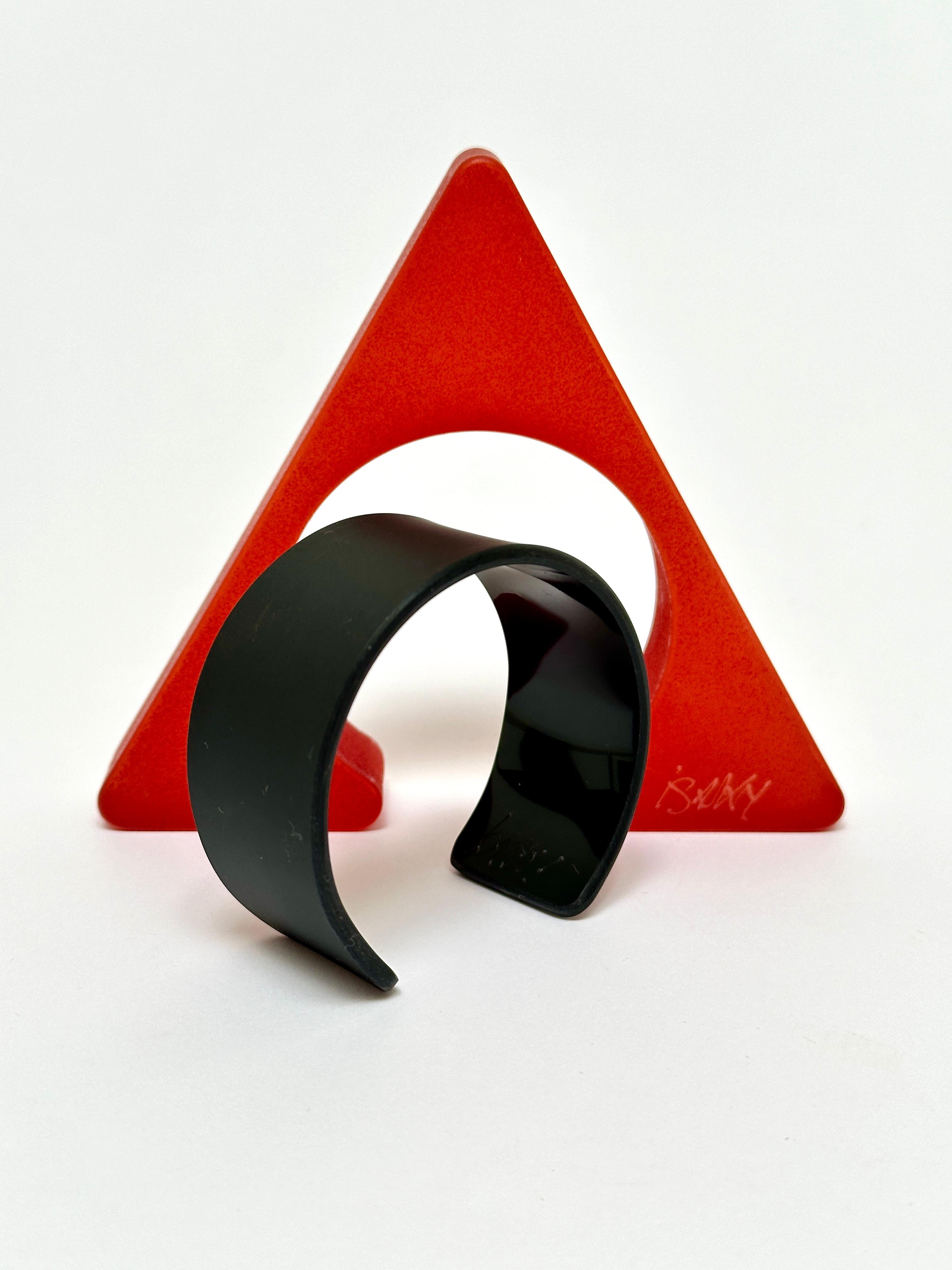 Sandblasted Spectacular Geometric Cuff, Isaky, Paris c. 1980 For Sale