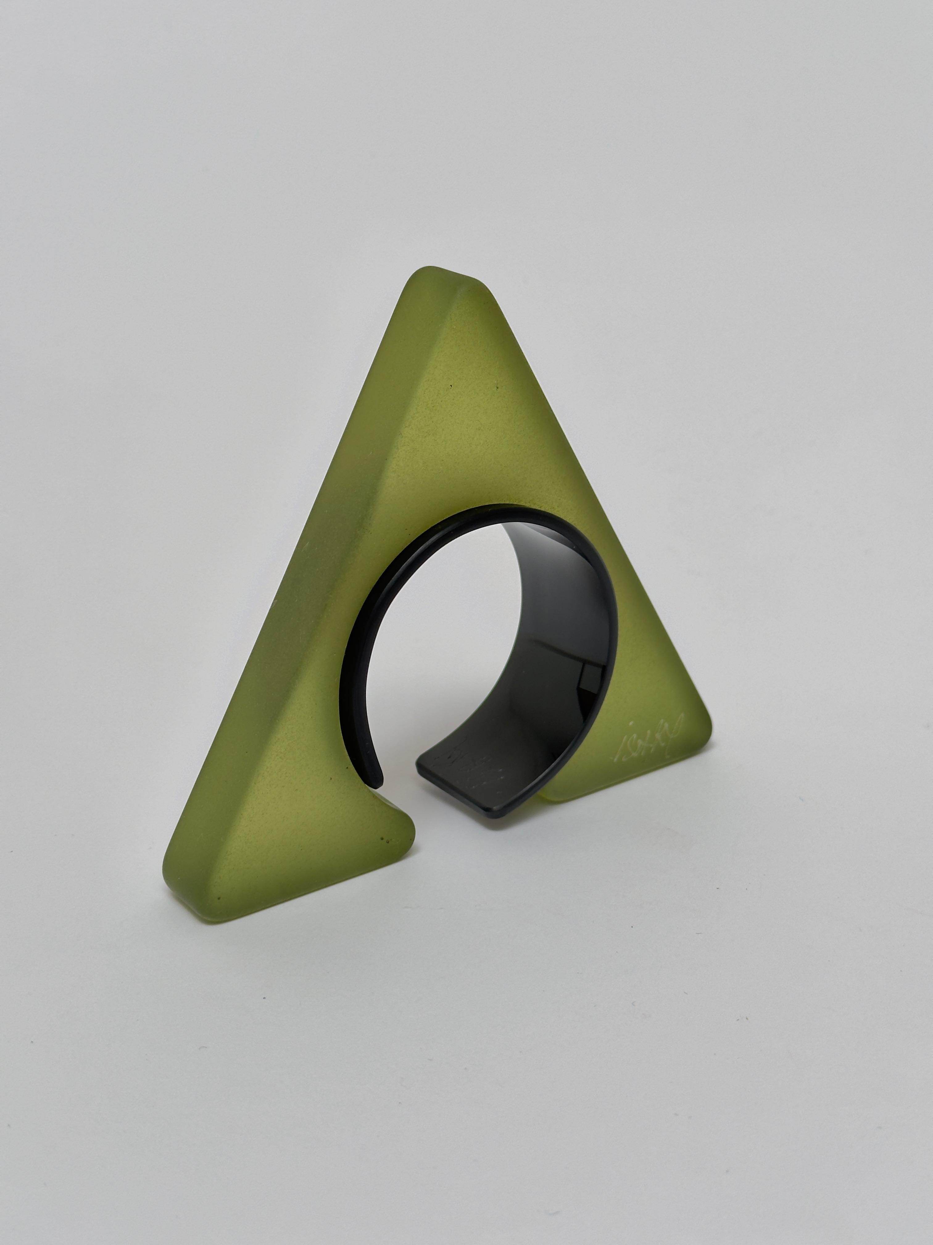 Spectacular Geometric Cuff, Isaky, Paris c. 1980 In Good Condition For Sale In St Ouen, FR