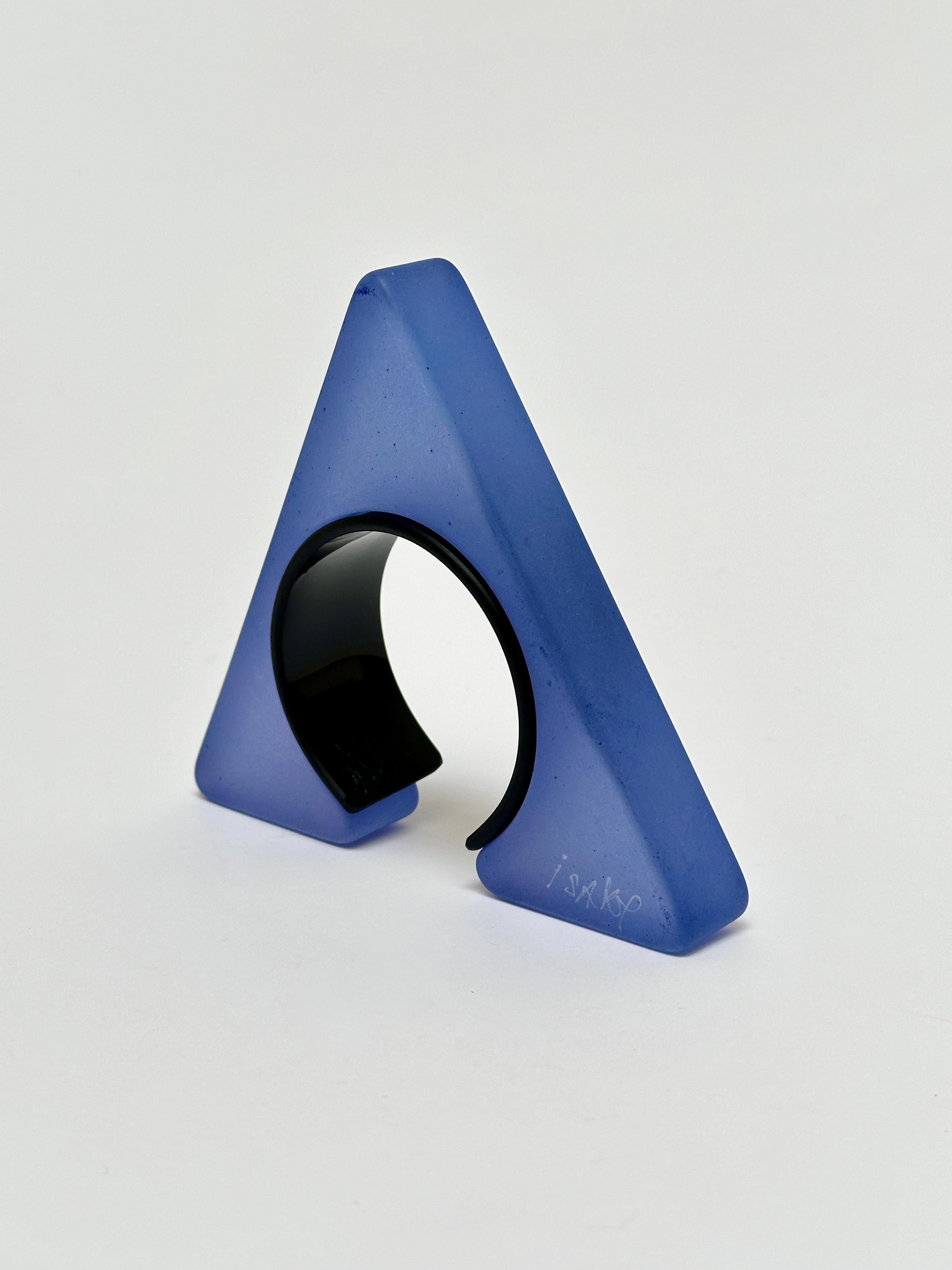 Resin Spectacular Geometric Cuff, Isaky, Paris c. 1980 For Sale
