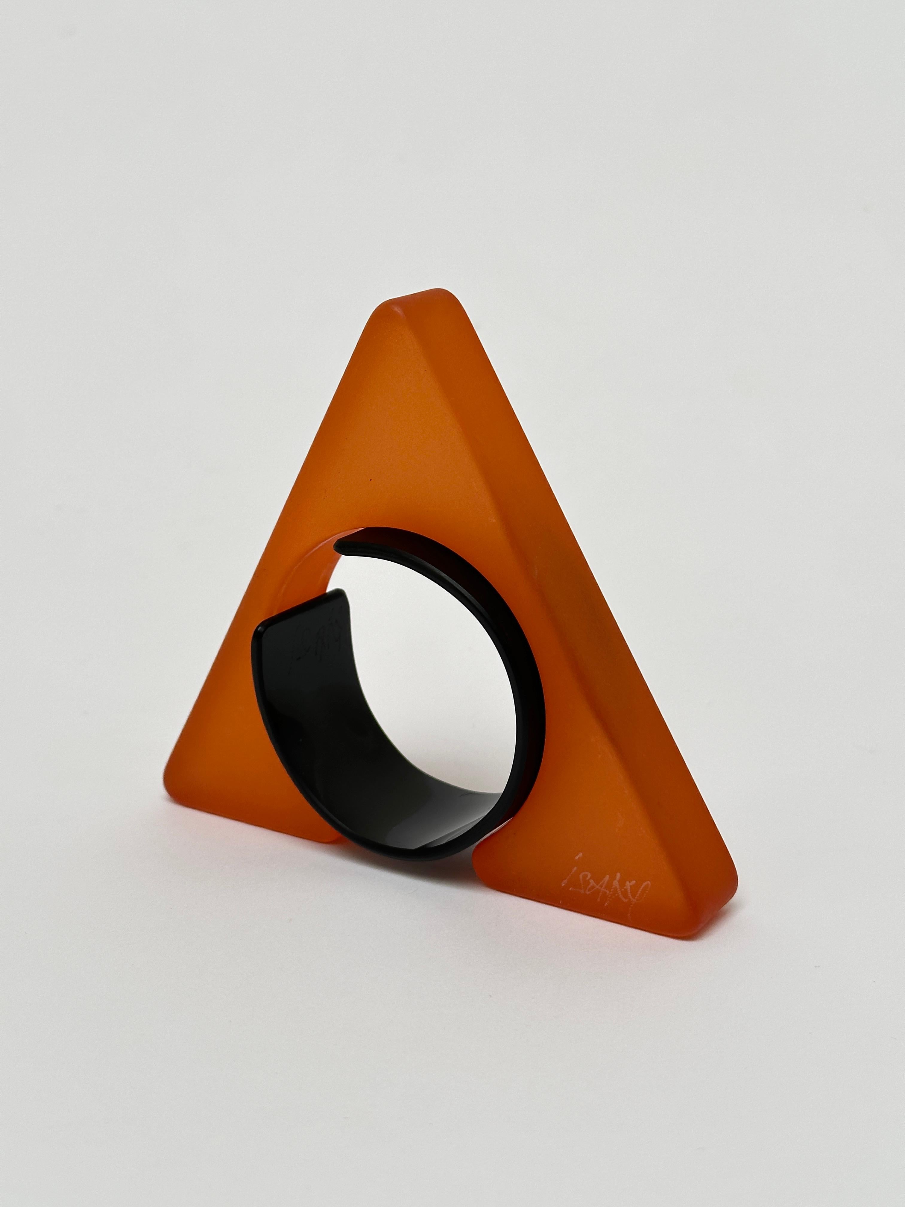 Resin Spectacular Geometric Cuff, Isaky, Paris c. 1980 For Sale