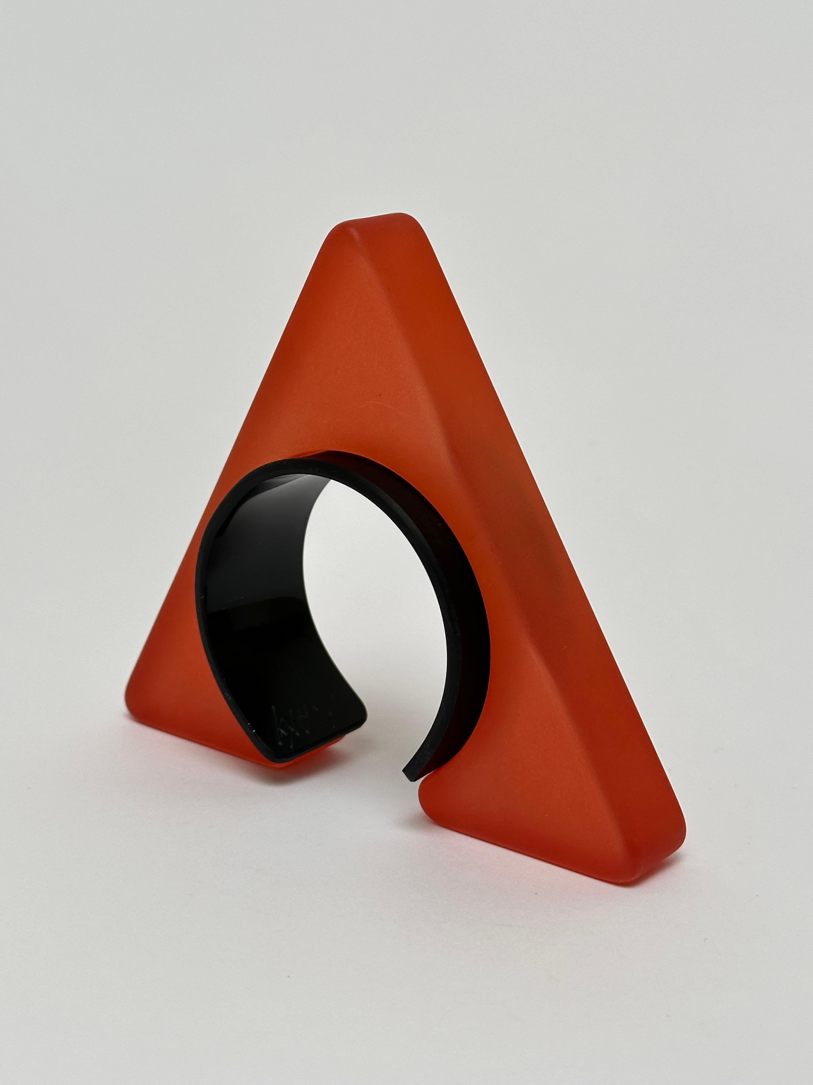 Resin Spectacular Geometric Cuff, Isaky, Paris c. 1980 For Sale