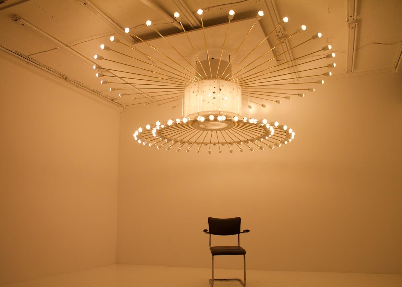 Spectacular Giant Sputnik Ceiling Lamp with 132 Bulbs, 1950s For Sale 2