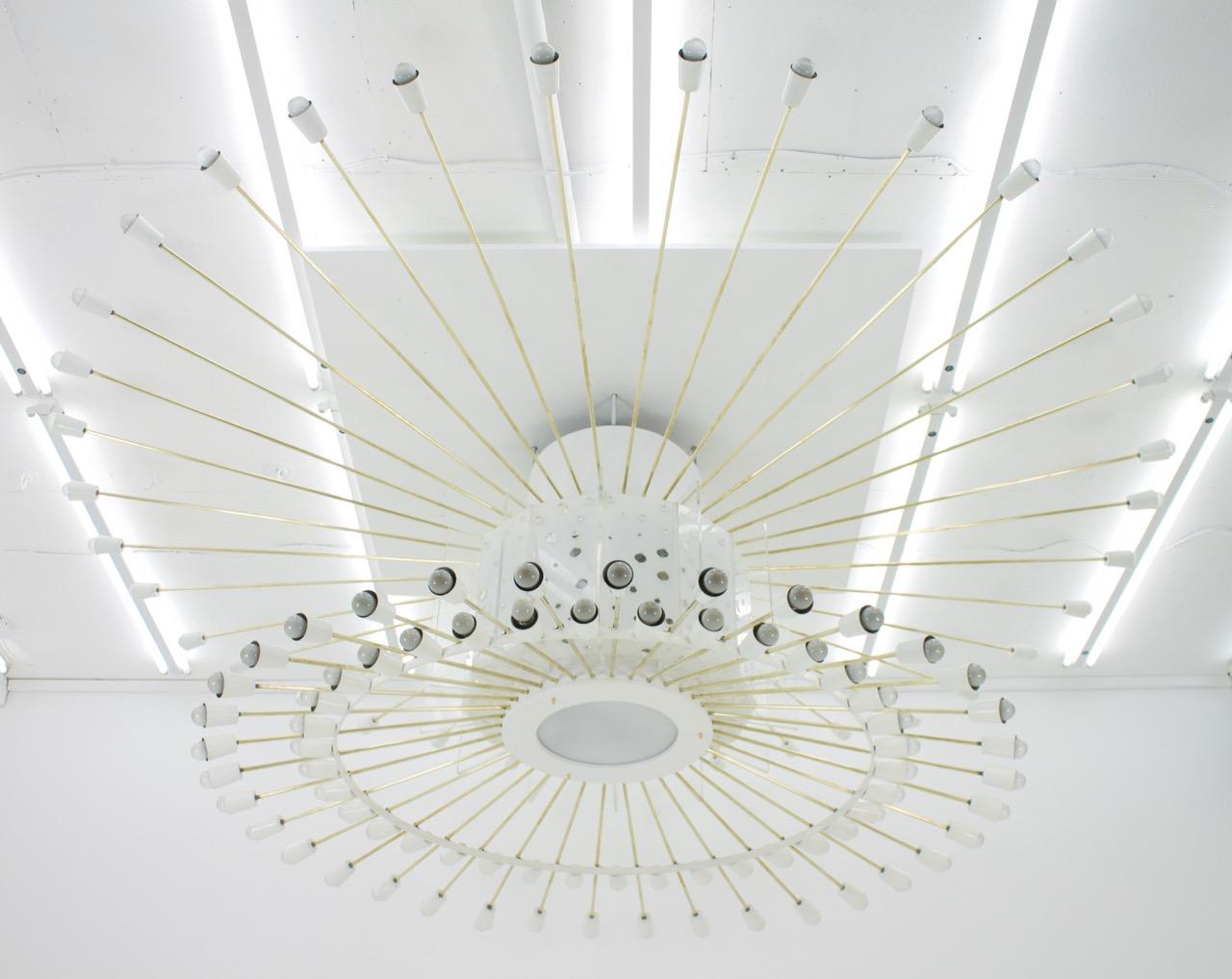 Spectacular Giant Sputnik Ceiling Lamp with 132 Bulbs, 1950s For Sale 5