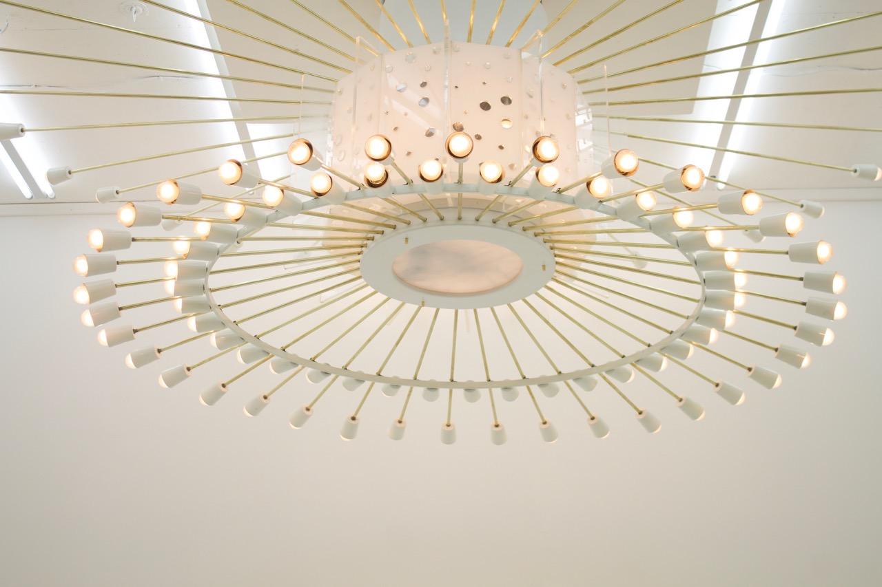 Spectacular Giant Sputnik Ceiling Lamp with 132 Bulbs, 1950s For Sale 12