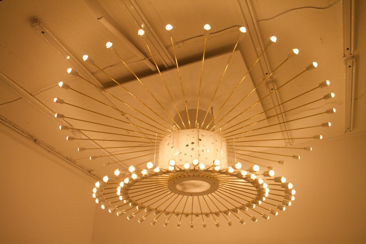 Mid-Century Modern Spectacular Giant Sputnik Ceiling Lamp with 132 Bulbs, 1950s For Sale