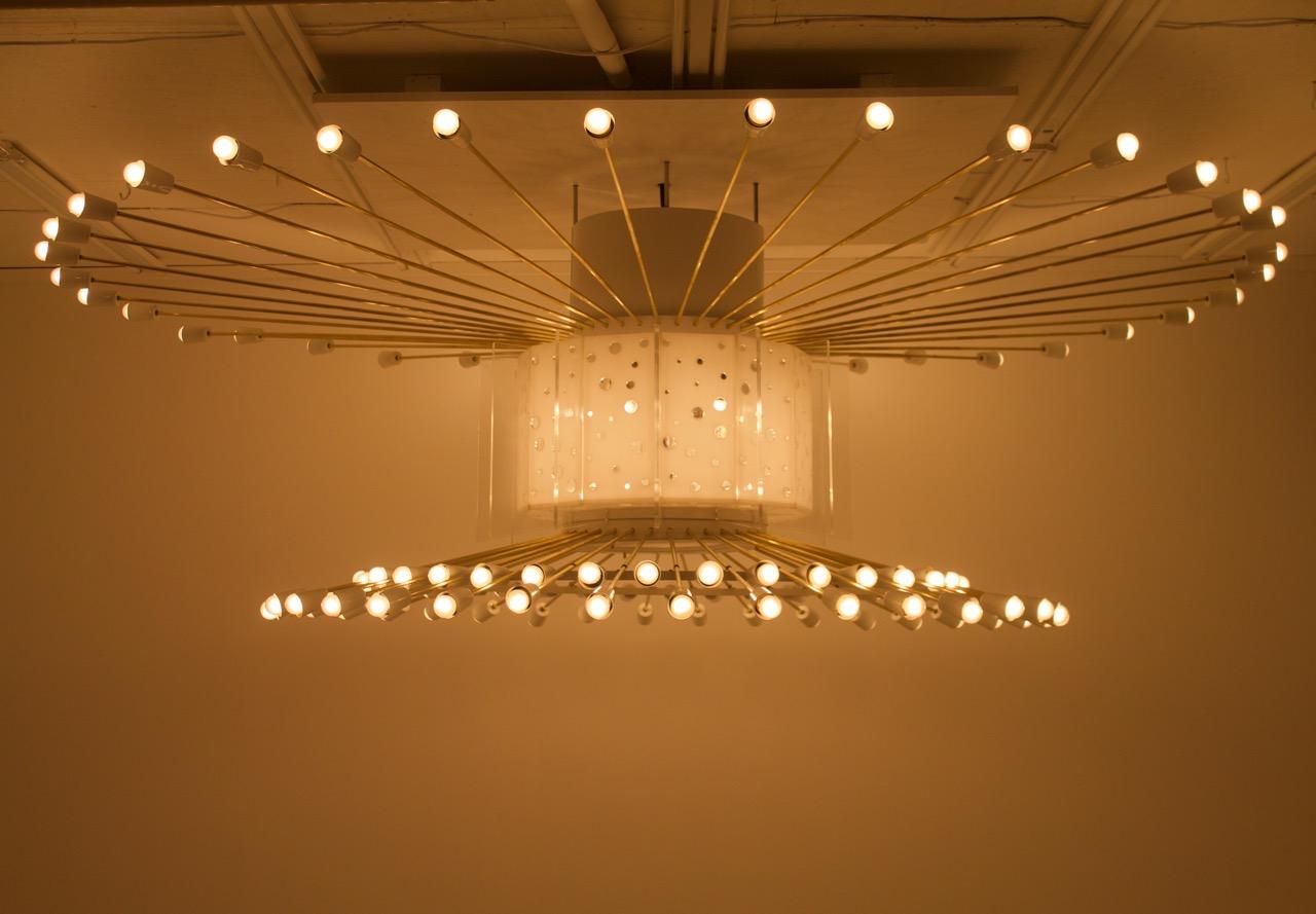 German Spectacular Giant Sputnik Ceiling Lamp with 132 Bulbs, 1950s For Sale