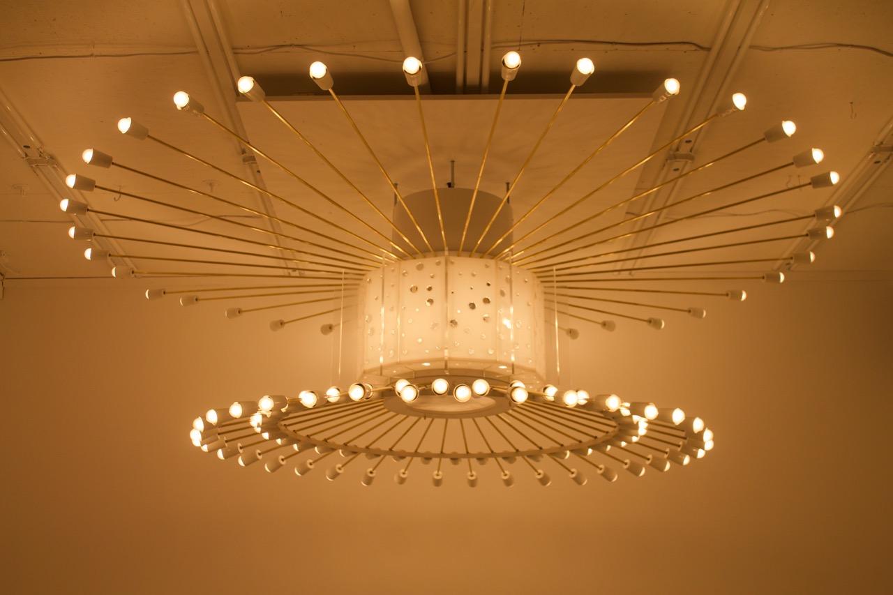 Lacquered Spectacular Giant Sputnik Ceiling Lamp with 132 Bulbs, 1950s For Sale