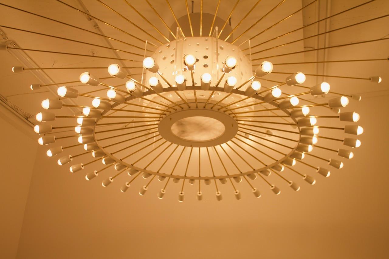 Mid-20th Century Spectacular Giant Sputnik Ceiling Lamp with 132 Bulbs, 1950s For Sale