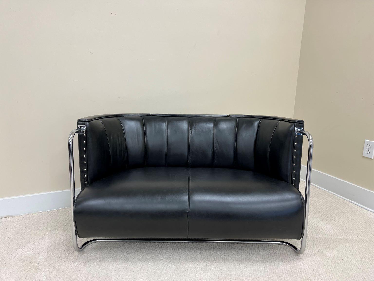 Spectacular Gilbert Rohde Loveseat for the Troy Sunshade Company C.1934-1937 In Excellent Condition For Sale In Bernville, PA