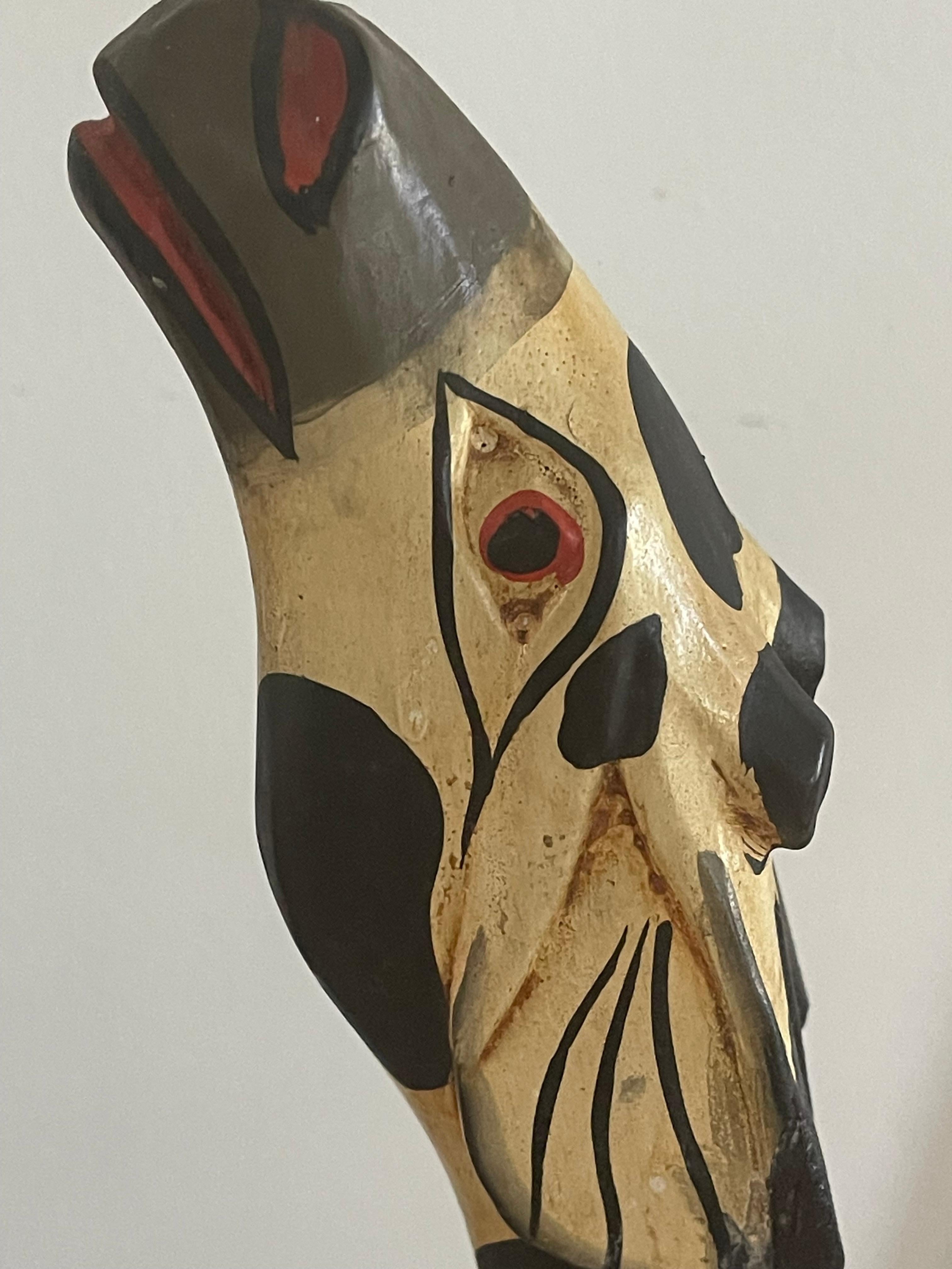 Spectacular Giraffe Couple Handcarved Wood Sculpture For Sale 2