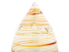 Espectacular Jarrón de Vidrio Artístico, florero, Massimo Lunardon, firmado, Murano, Itlay