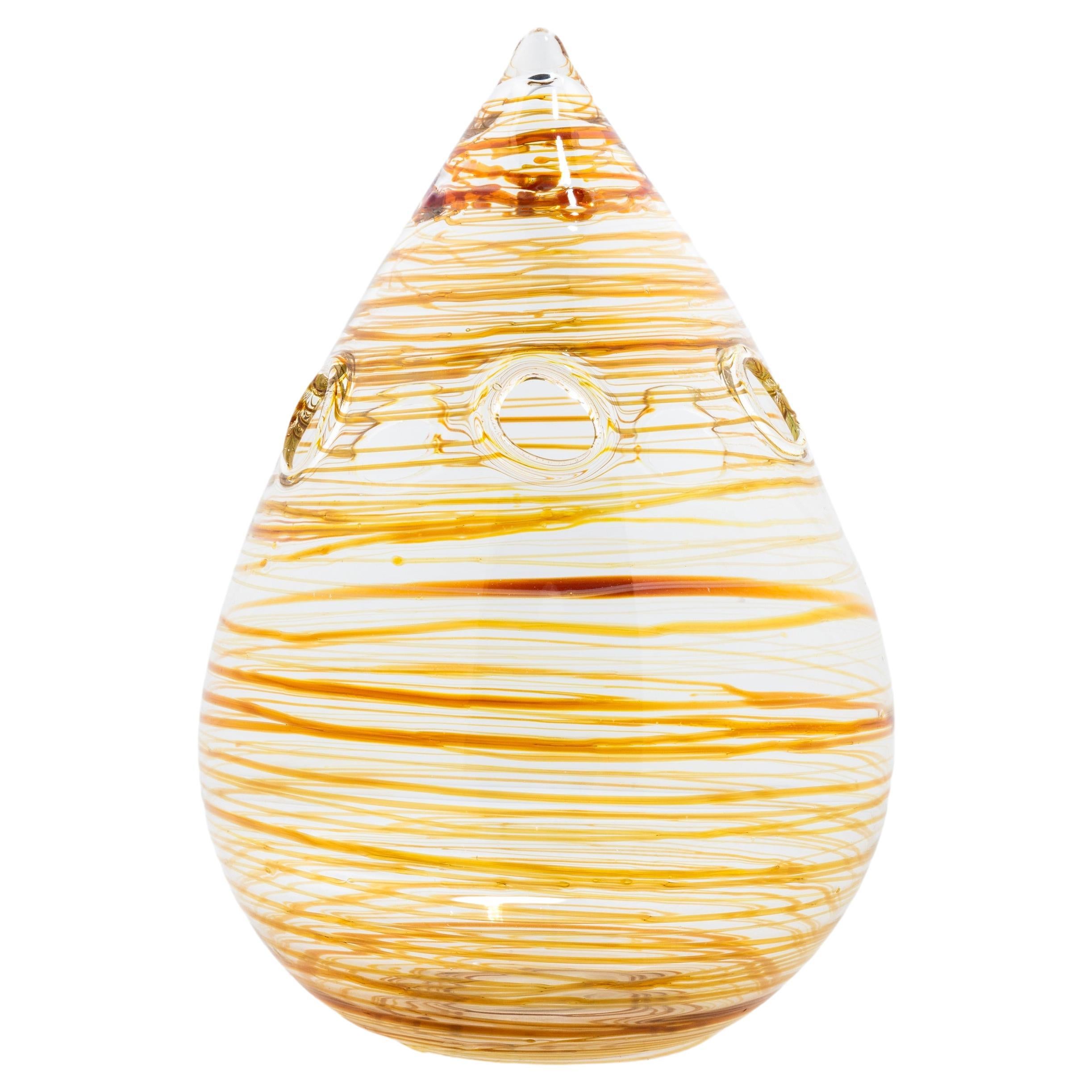 Spettacolare vaso in vetro artistico, vaso da fiori, Massimo Lunardon, firmato, Murano, Itlay