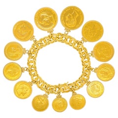 Bracelet spectaculaire en pièces d'or