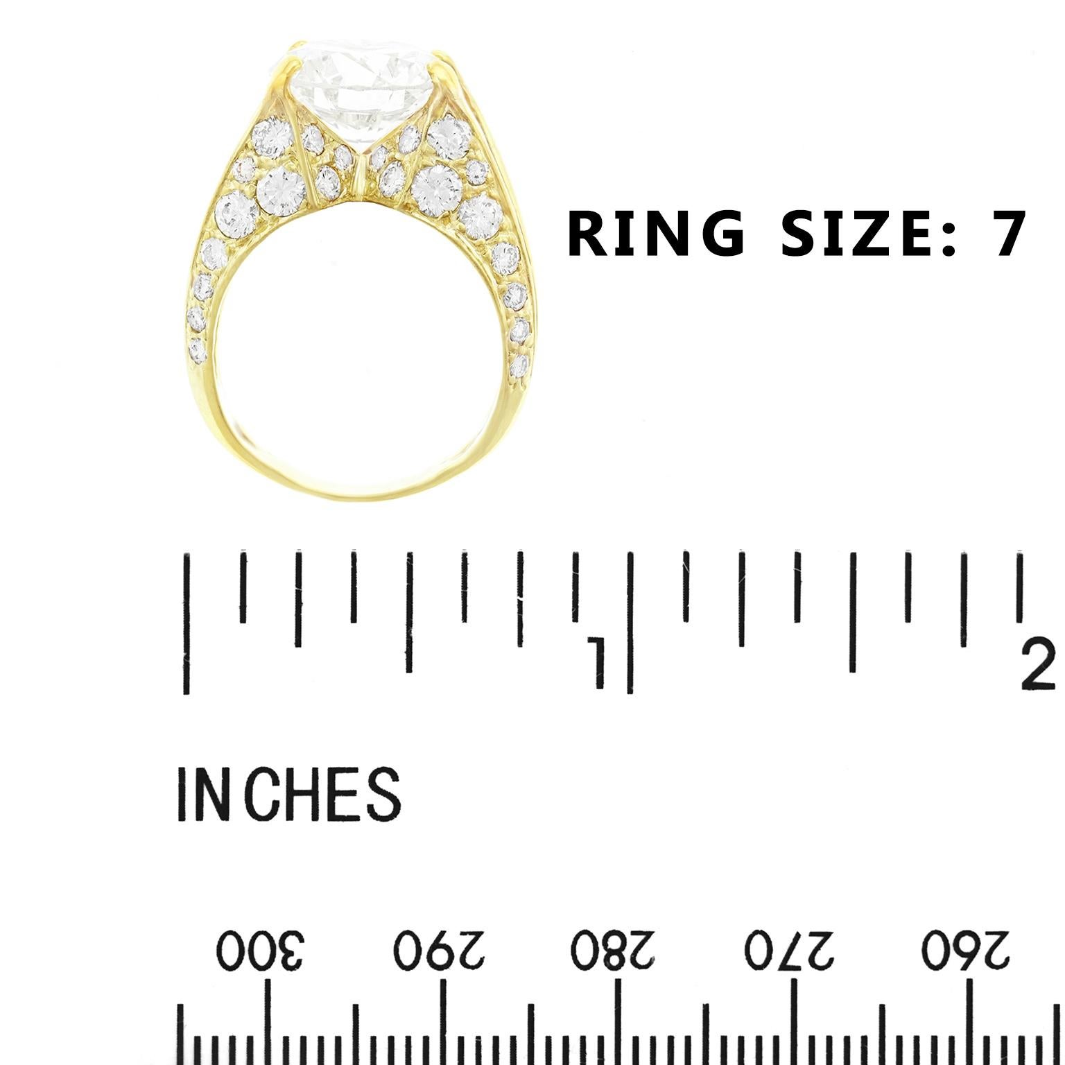 Jose Hess Spectacular Diamond set Gold Ring GIA 4.22 Carat 2