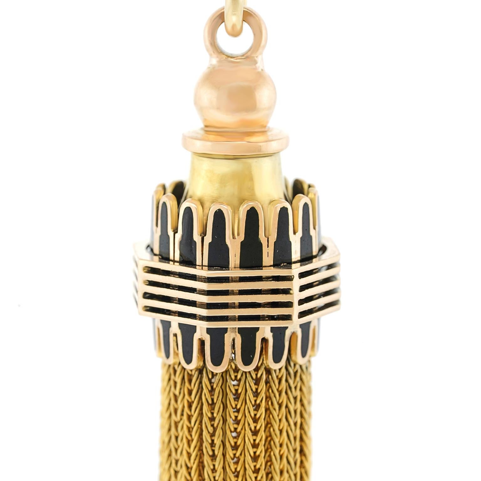 Victorian Spectacular Gold Tassel Pendant For Sale