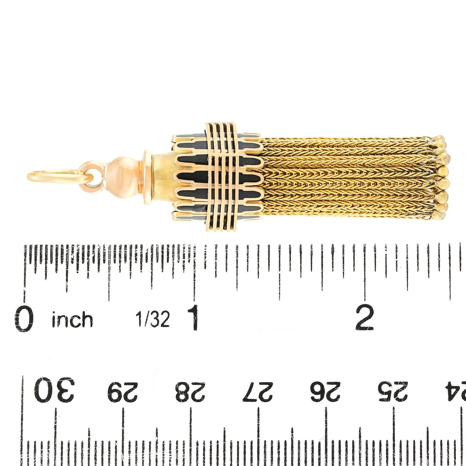 Women's or Men's Spectacular Gold Tassel Pendant For Sale