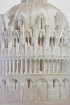 Spectacular Grand Tour Architectural Model of Pisa's Baptistry with Glass Dome