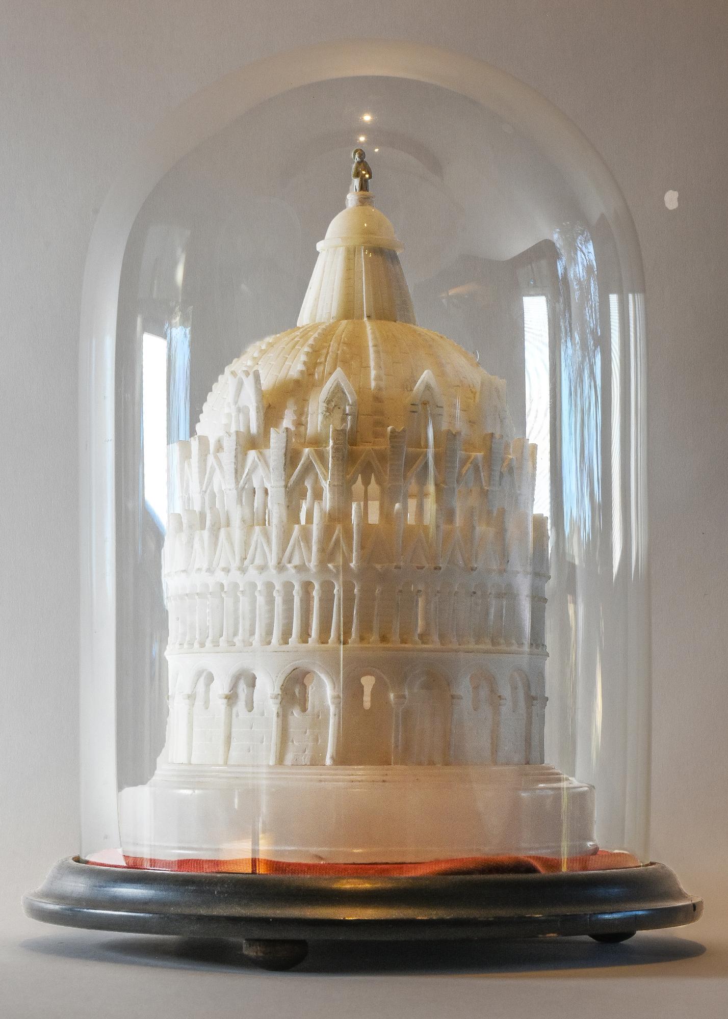 Italian Spectacular Grand Tour Architectural Model of Pisa's Baptistry with Glass Dome For Sale