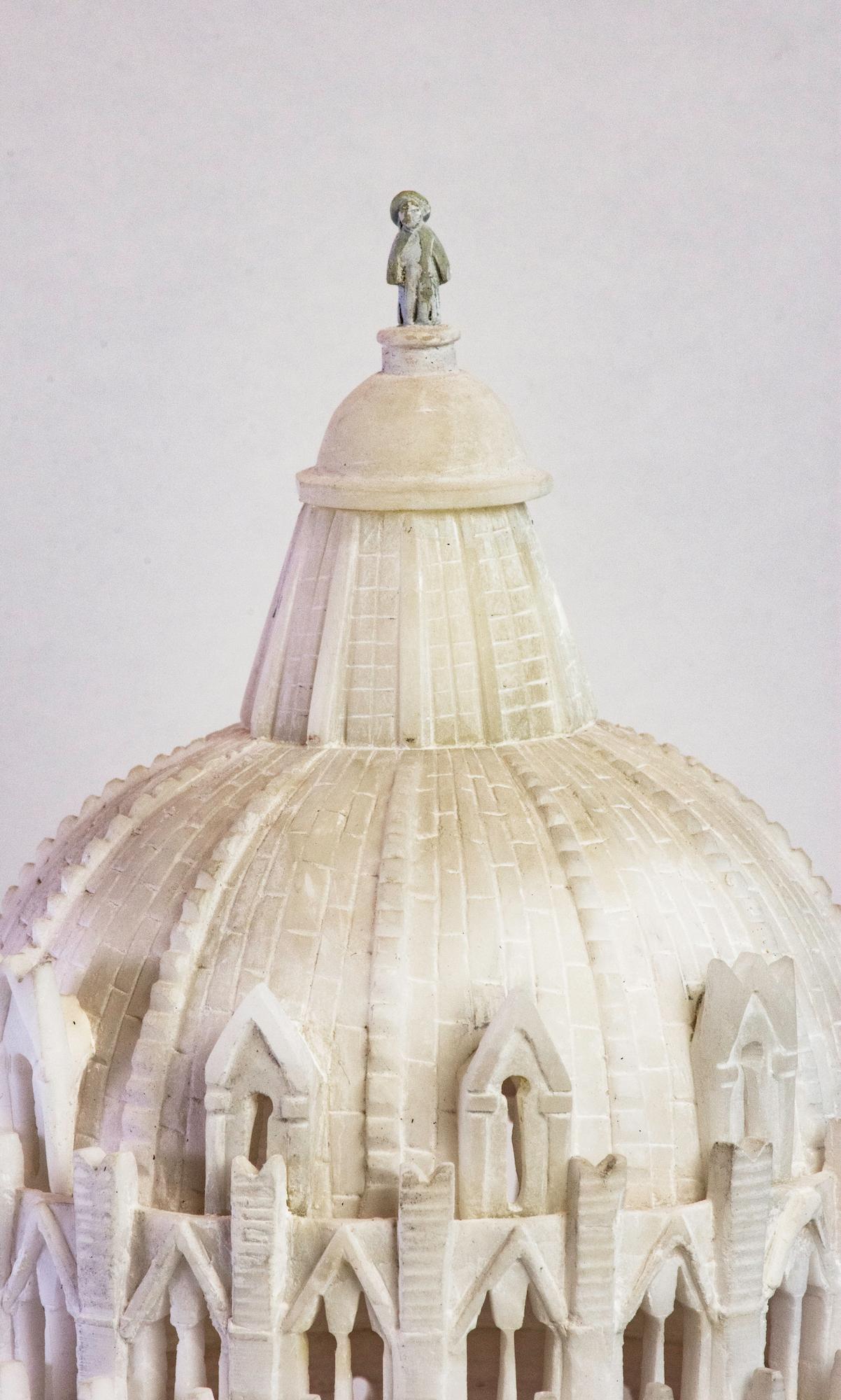 Late 19th Century Spectacular Grand Tour Architectural Model of Pisa's Baptistry with Glass Dome For Sale