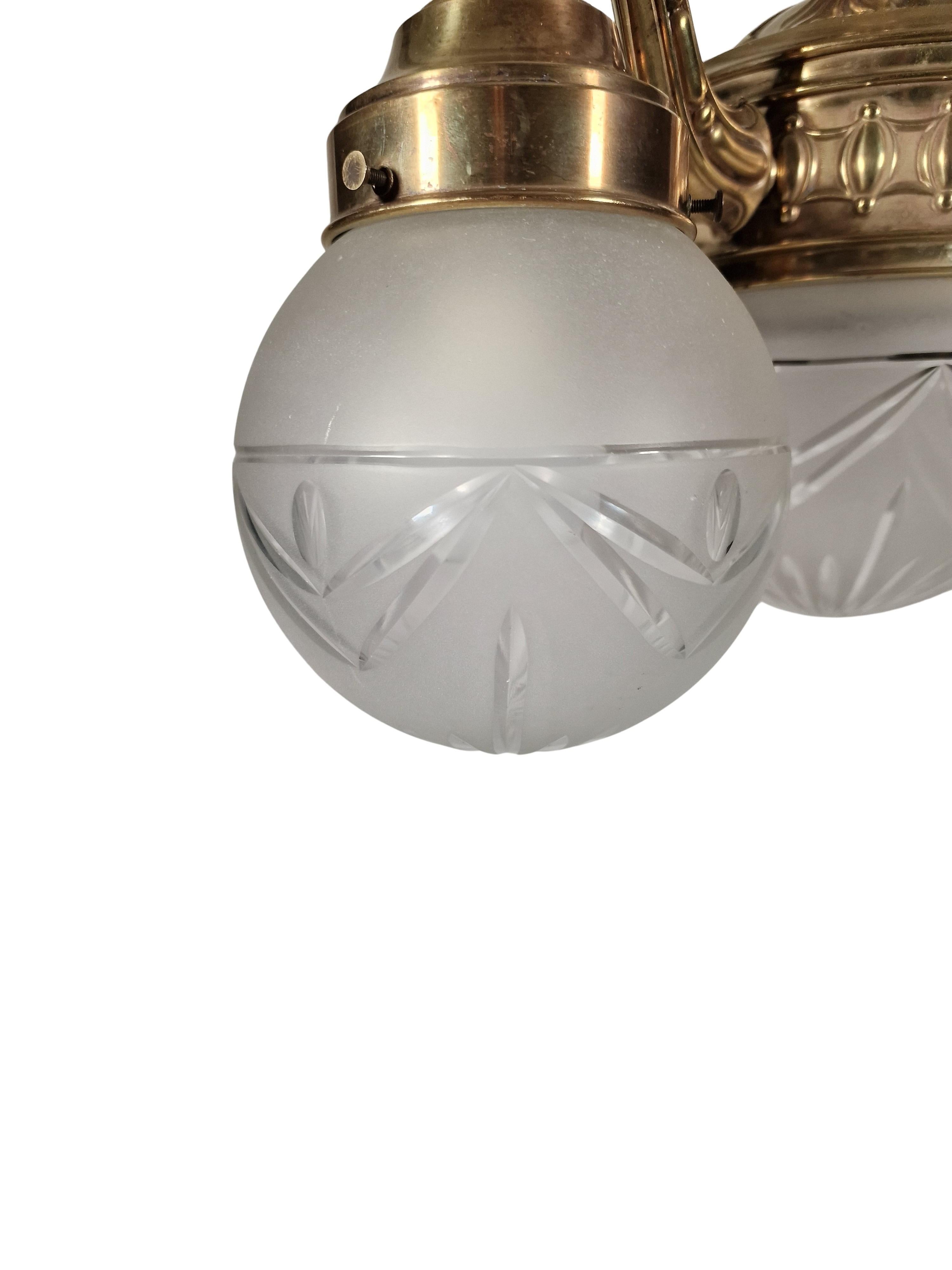Spektakulärer Hängeleuchter, Jugendstil 1910, Österreich (Art nouveau) im Angebot