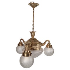 Spectacular hanging lamp chandelier, Art Nouveau Jugendstil 1910 Austria
