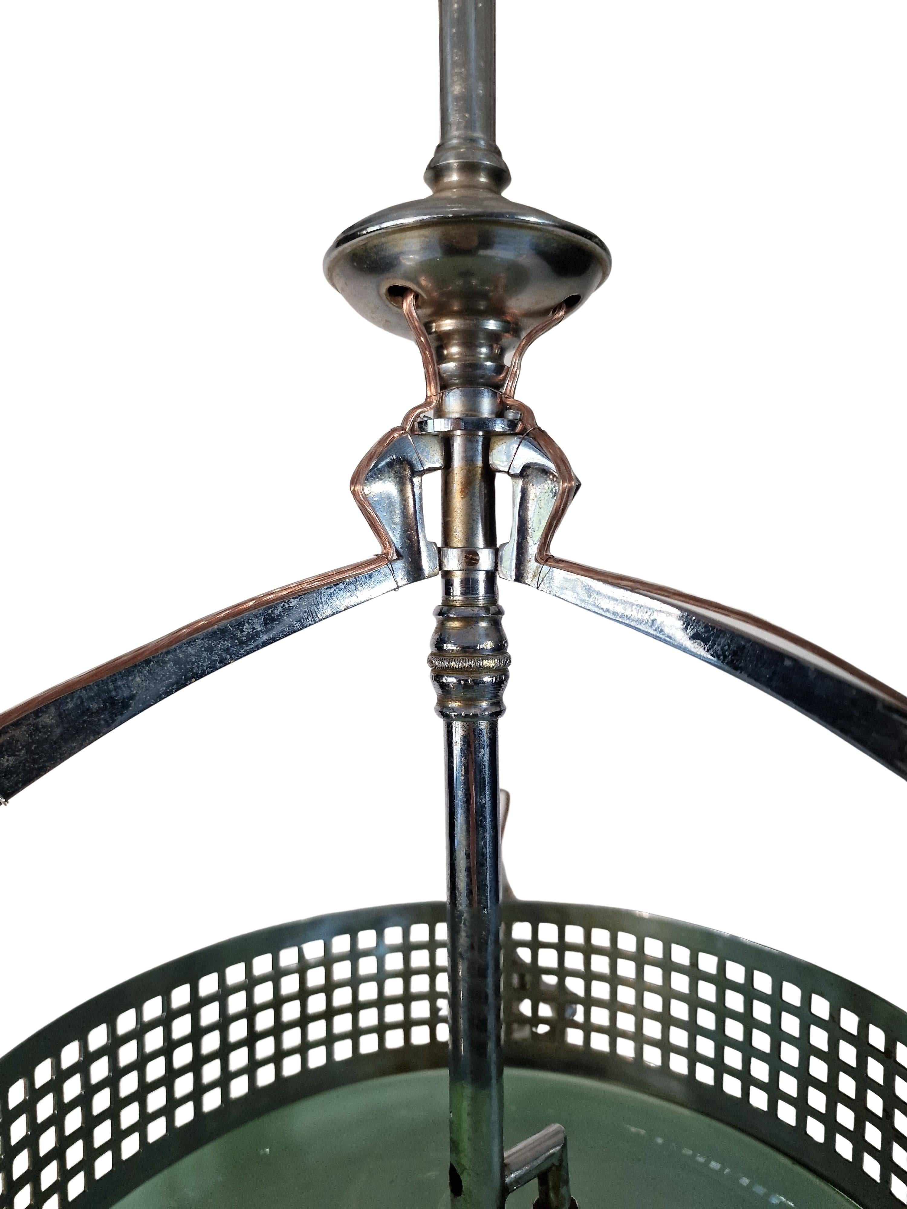 Verre Spectaculaire lustre suspendu, style J. Hoffmann, Jugendstil 1910 Autriche