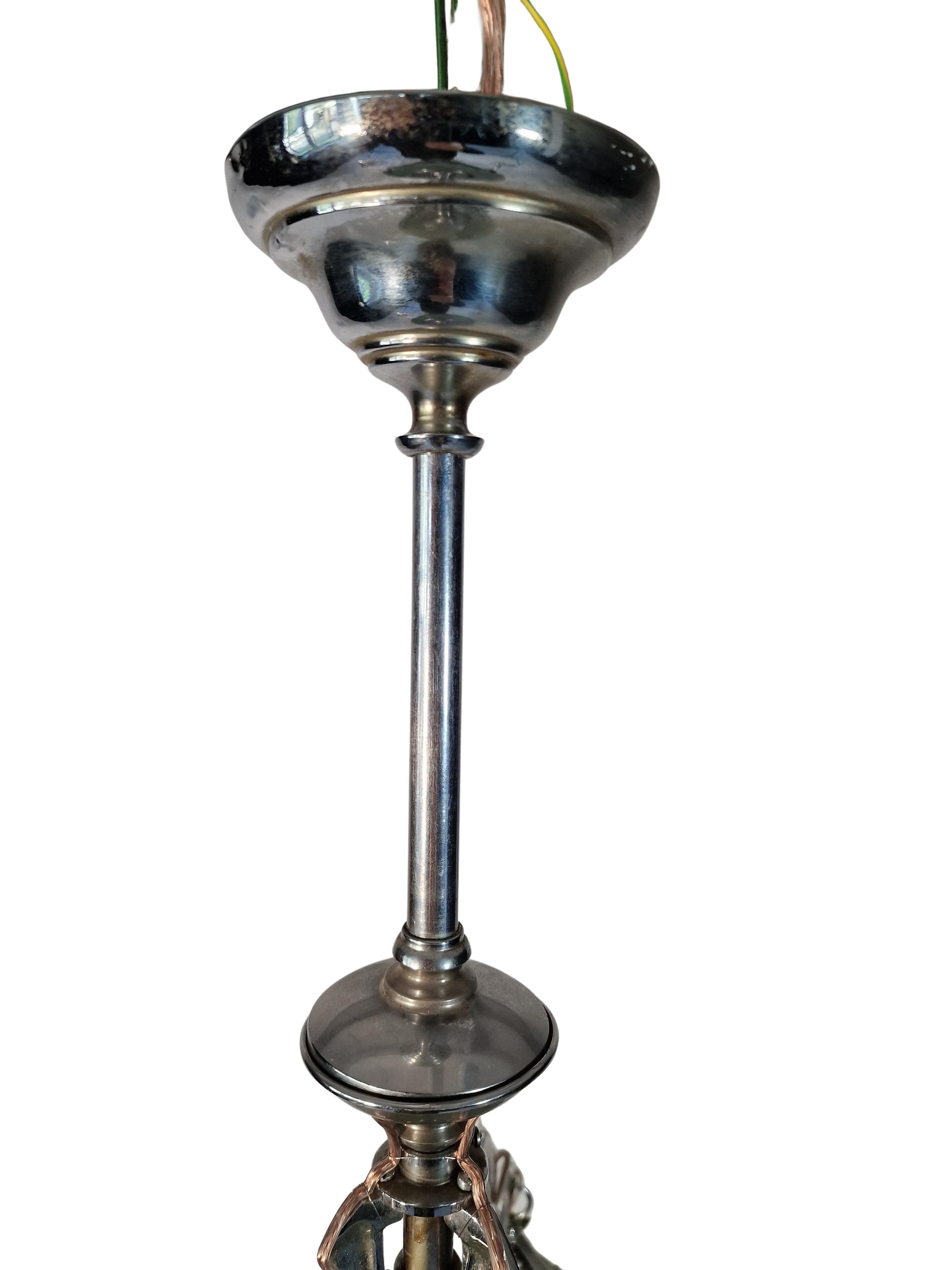 Spectaculaire lustre suspendu, style J. Hoffmann, Jugendstil 1910 Autriche 1