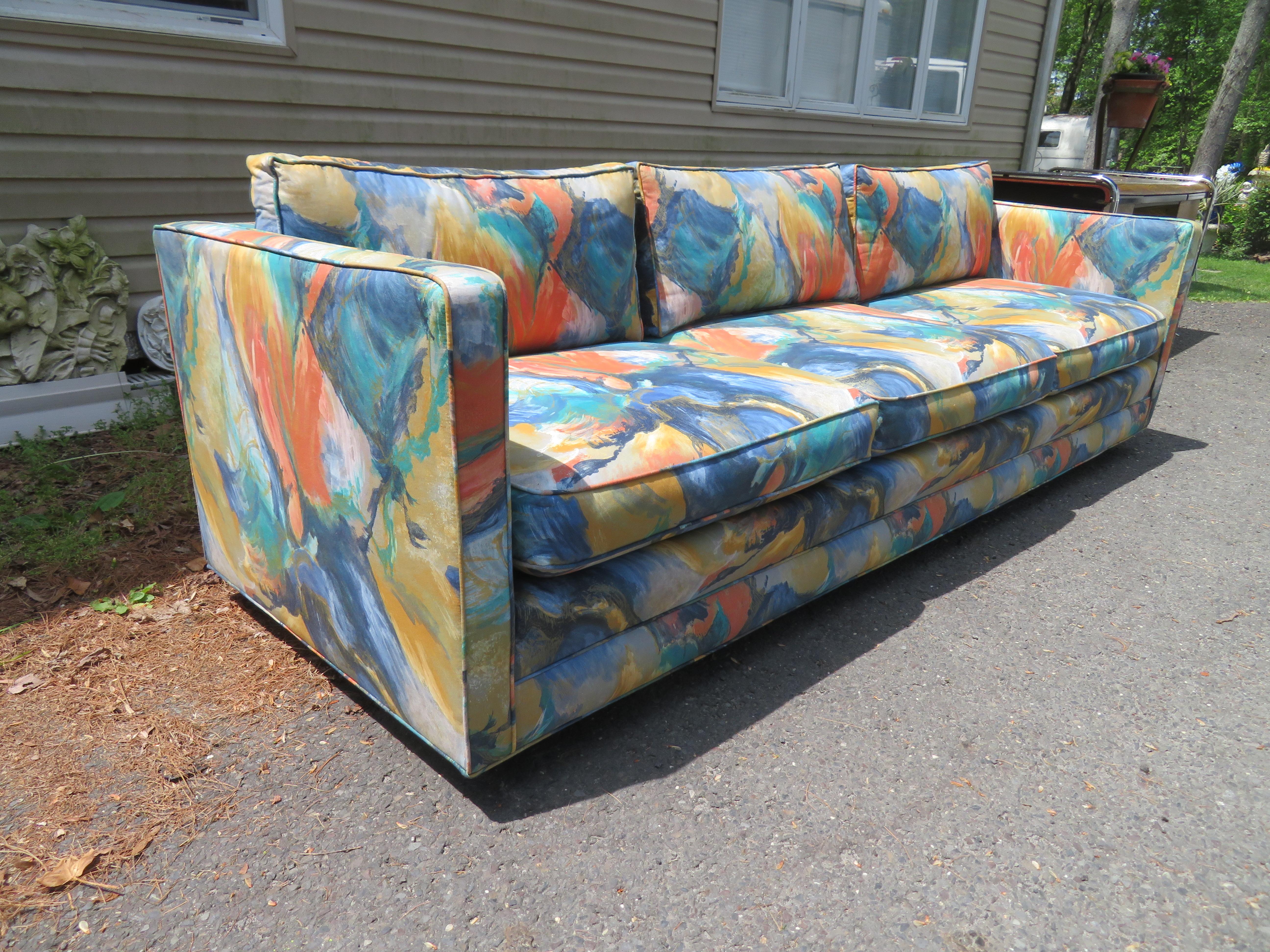 Spectacular Harvey Probber Even Arm Tuxedo Sofa Mid-Century Modern For Sale 8