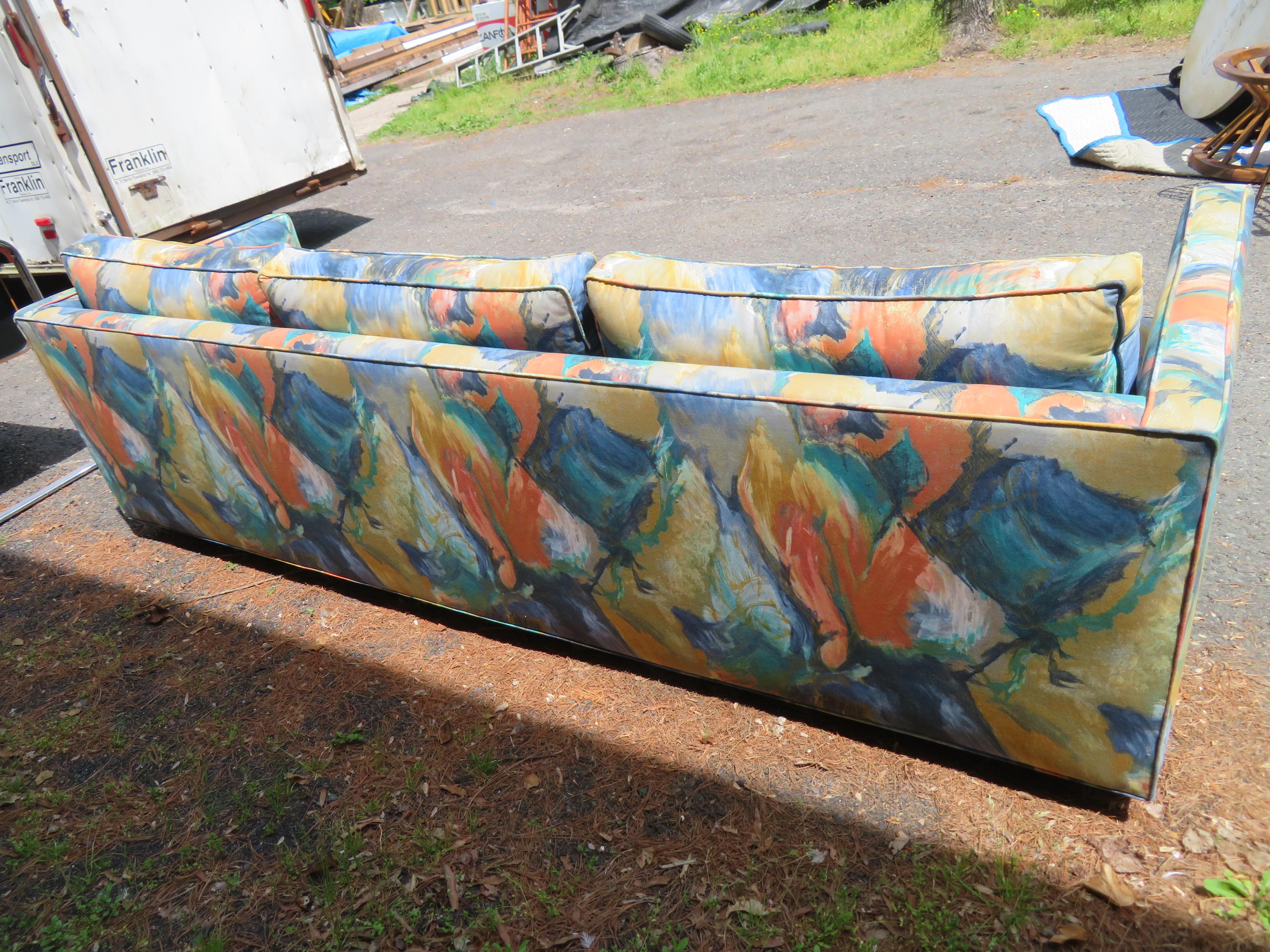 Spektakuläres Harvey Probber Abendarm-Smoking-Sofa, Mid-Century Modern (Mitte des 20. Jahrhunderts) im Angebot