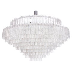 Vintage Spectacular Doria 42" Ballroom Chandelier with 465 Murano Glass Tubes, 1960s