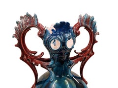 Spectacular monumental flower vase attr. Clément Massier 1900 Art Nouveau France