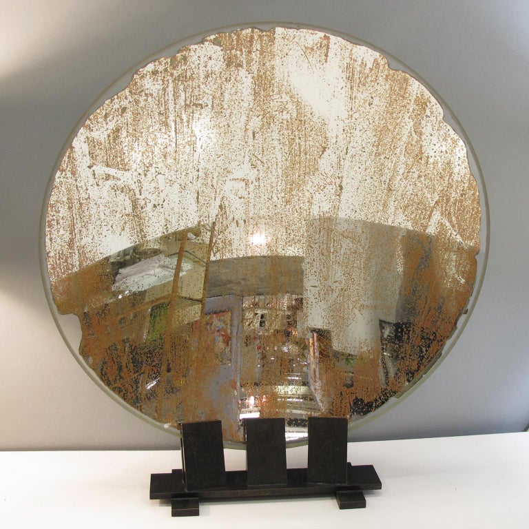 Spectacular Industrial Lighthouse Mirror Optic Lens Sculpture For Sale
