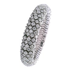 Spectacular Italian 18kt white Gold Bracelet with 27.84 Cts in Diamonds