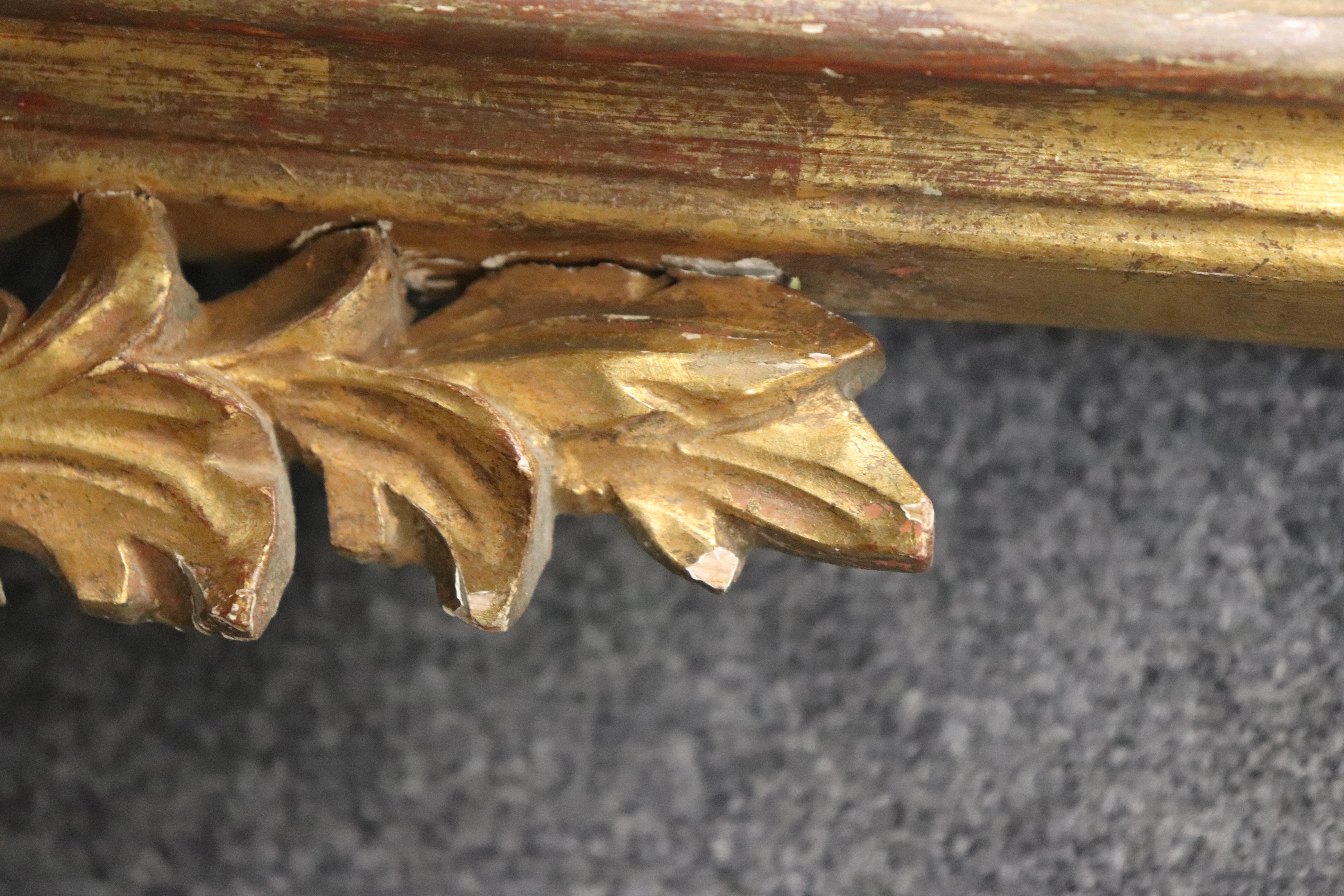 Spektakuläre Italienisch oder Französisch Stil Giltwood geschnitzt Nussbaum groß Wandspiegel im Angebot 9