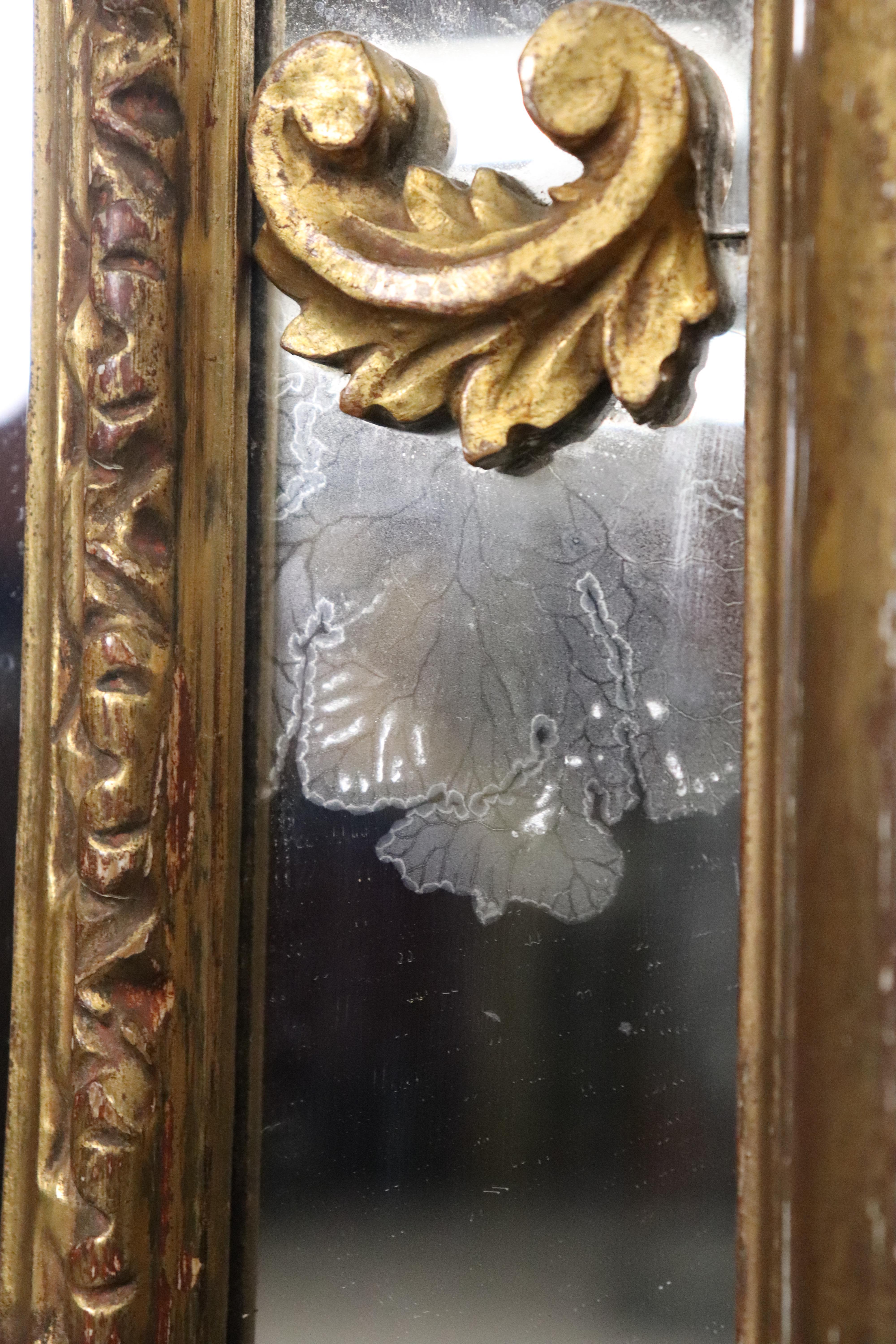Spektakuläre Italienisch oder Französisch Stil Giltwood geschnitzt Nussbaum groß Wandspiegel im Angebot 10