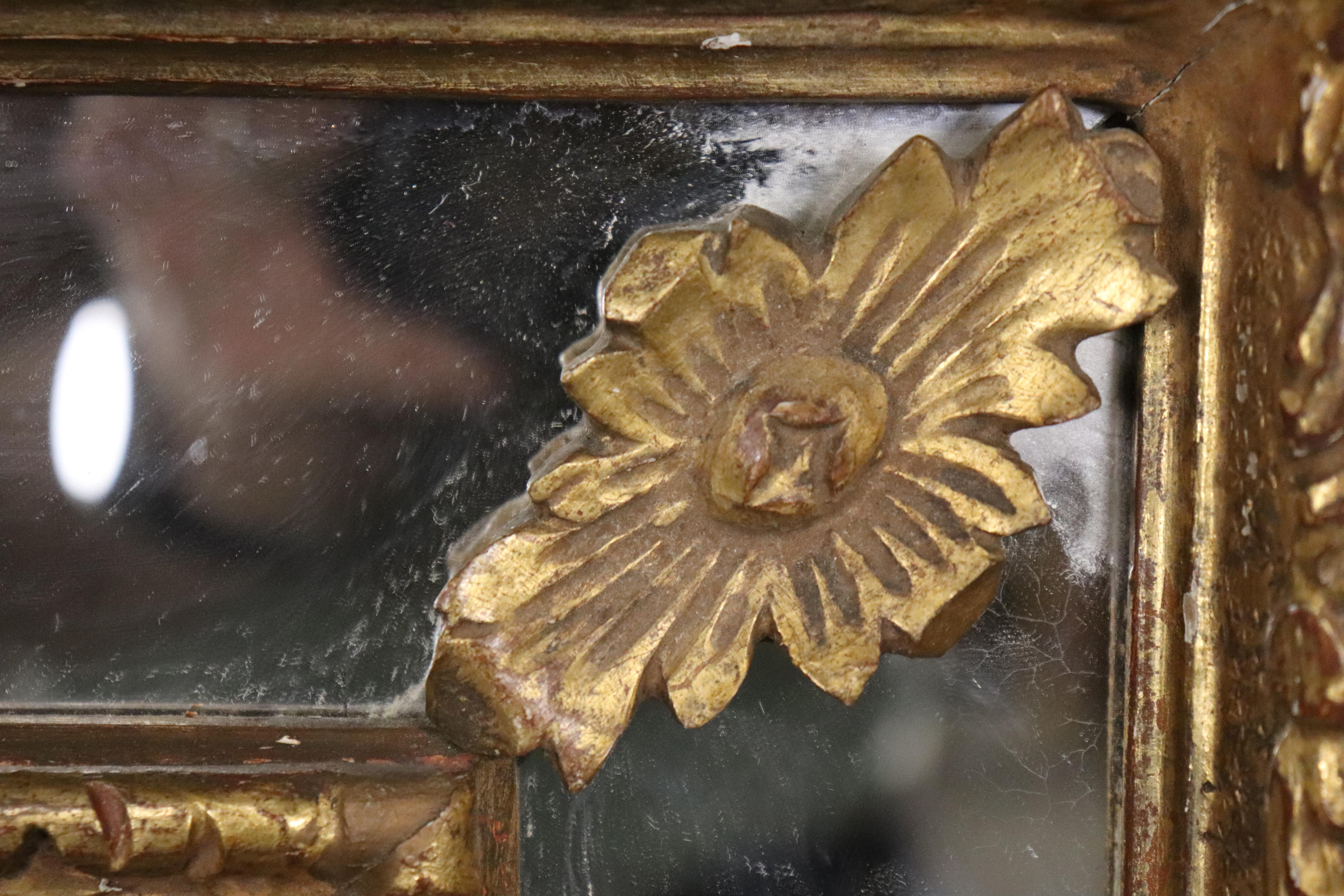 Spektakuläre Italienisch oder Französisch Stil Giltwood geschnitzt Nussbaum groß Wandspiegel im Angebot 2